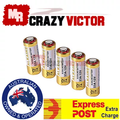 5x 23A 21/23 A23 23A 23GA 23AE 12V Alkaline Battery For Garage Car Remote Alarm • $5.45