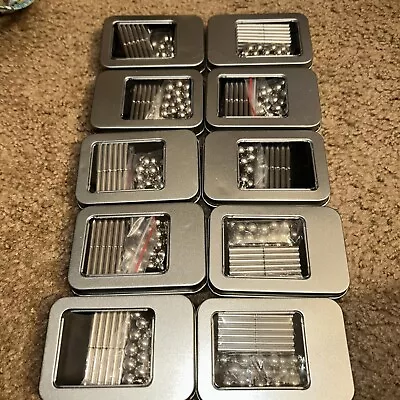 Lot Of 10 Magnetic Sticks And Steel Balls Boxes • $9.99