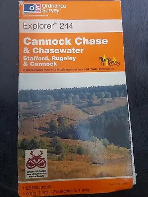 Ordnace Survey Fold Outap Cannock Chase (lot 191) • £2.99