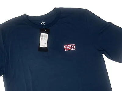 Oakley Men's USA Tee Shirt Medium Blue 457868 Flag Patriotic Hydrolix New C7 • $19.99