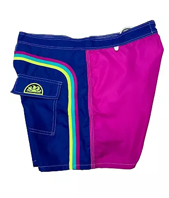 Double Color Sundek 33 Surf Beach Swim Board Shorts Trunks Bath Suit Size 33 S M • $48