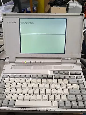 Retro Vintage Black And White Toshiba T2000SX Laptop Computer READ UNTESTED • $99.99