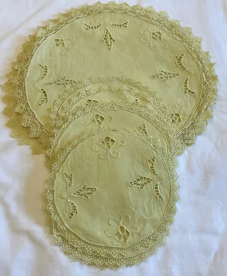 £29.50 • Buy 16 Vintage Pale Green Matching Table Mats 8 X 25cm & 8 X 14cm Placemats Coasters