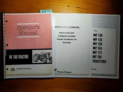 Massey Ferguson MF130 MF 130 Tractor Owner Operator Manual +Hydraulic +Assembly • $19.99