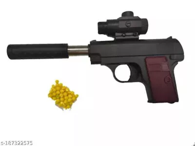Long Toy Gun Pistol Black For Kids With 8 Round Reload And 6 Mm Plastic BB • $33.29