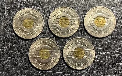 5 MTS Metropolitan Transit System San Diego Trolly Bus Railway Tokens Coins #132 • $34.99