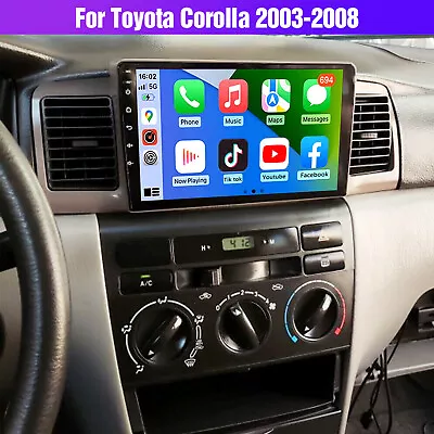 Android Carplay Car Stereo Radio GPS Navi FM Dash For Toyota Corolla 2003-2008 • $145.42