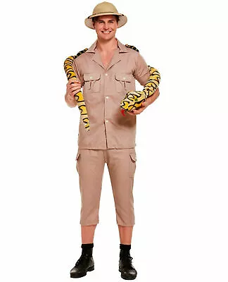 Adults Safari Explorer Costume Zoo Keeper Fancy Outfit Theme Party Jungle Dress • £15.99