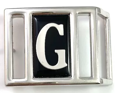 Vintage Belt Buckle Initial G Silver Tone Metal Designer Avon Accessory • $14.99