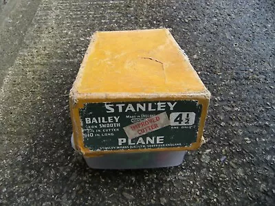 Vintage Boxed Stanley 4 1/2 Wood Plane With Block Plane 102 & 2 Extra Cutters • $62.17