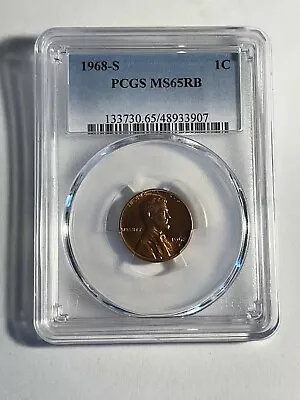 1968 S Lincoln Memorial Cent PCGS MS 65 Red Awesome Looking Toner • $15