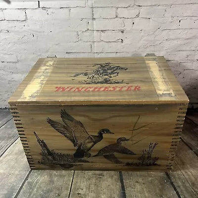 Winchester Ammo Large Wooden Box - 17 3/4” X 11” X  10 1/2” - 500 Repeater • $64.99