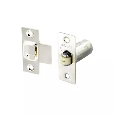 £4.59 • Buy NICKEL Adjustable Roller Catch Mortice Door Spring Ball Latch & Strike Plate