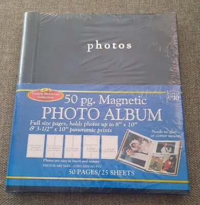 Vintage Magnetic Photo Album Family Heirloom Collection 50 Page 25 Sheets New • $12