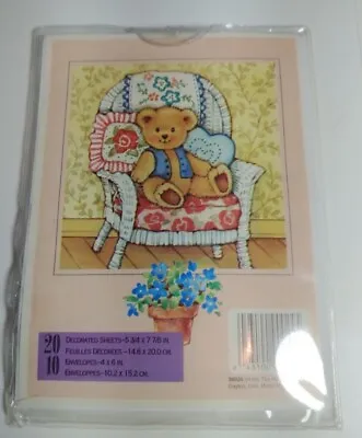 Vintage 1992 Mead Notepad Teddy Bear Heart Print Writing Paper 90s Stationery... • $10.99