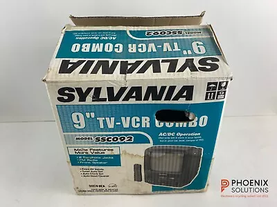 Sylvania 9  SSC092 Portable TV VHS VCR Combo RV Camper Retro Gaming Vintage • $249.99