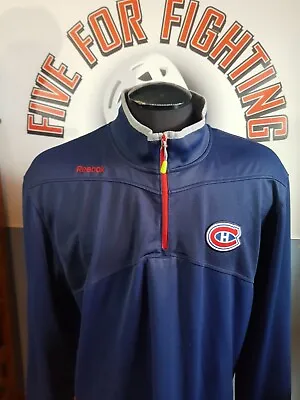 Montreal Canadiens Bnwot Reebok Center Ice Collection Quarter Zipped Pullover  • $21.69