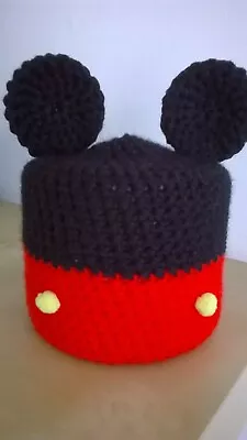 £3.99 • Buy Mickey Mouse Toilet Roll Cover Hand Crochet Acrylic Wool 