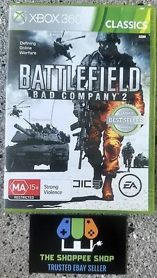 Battlefield Bad Company 2 + Manual - Xbox 360 - Tested & Working | Free AU Post • $10