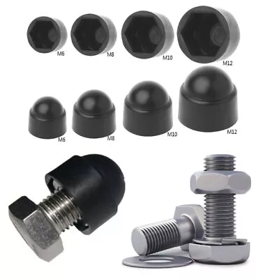 10Pcs M6 M8 M10 M12 Bolt Nut Black Dome Protection Cap Covers Exposed Hexagon • $12.49