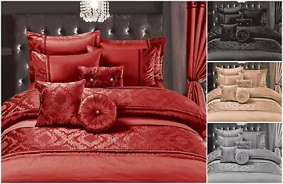 Casablanca Embroidery Lace Bedding Collection Duvet Cover Curtain Cushions Throw • £29.99