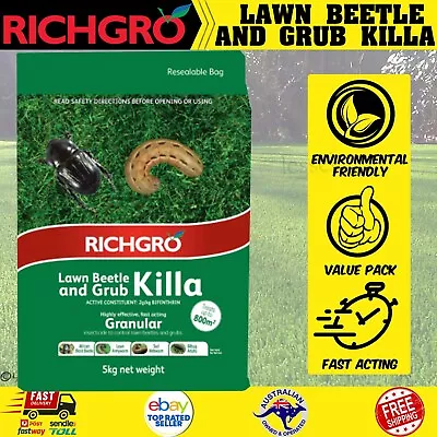 Richgro 5kg Lawn Insect Killer Sand Granules Kills Lawn Beetle Grub Armyworm • $69.04