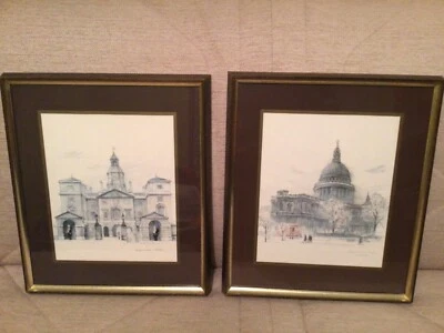 £84.49 • Buy Vintage Horse Guards London & St.Paul’s Cathedral London, Mad Stage Signed Print