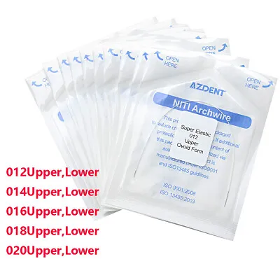 5 Packs Dental Ortho Super Elastic NiTi Round Arch Wires White Color Coated • $10.79
