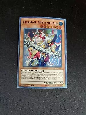 Mermail Abyssmegalo - Yugioh Shadows In Valhalla 1st Ed. - SHVA-EN037 - NM/MINT • $1.95