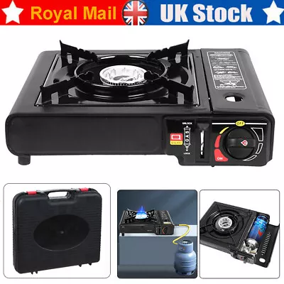 Portable Camping Gas Cooker Single Burner Gas Stove Caravan Outdoor Fishing BBQ • £13.90