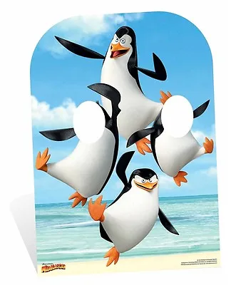 Penguins Of Madagascar Child Size Cardboard Cutout Stand In Pose With Penguins • $45.71