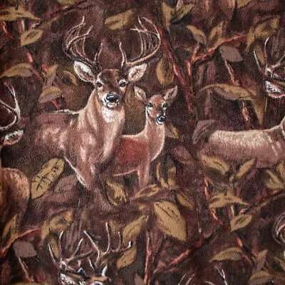 Wildlife Buck Deer Hunter's Cabin Theme Handmade Throw Blanket 65 L X 50 W • $200