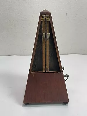 Vintage Rare Imperial ~ Wooden Wind Up Metronome With No Door ~ Works • $79.84