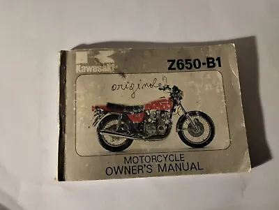 Kawasaki Z650-B1 Motorcycle Manual • £28.31