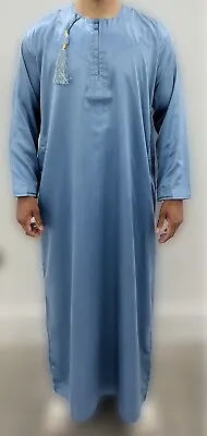 Mens Jubbah Jubba Thobe Thoab Mens Modern Thobe New2024 Style All Sizes • £24.99