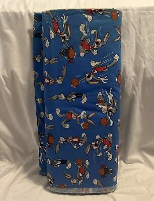 Vtg 90's Looney Tunes Fabric Bolt 18 Yards (2 Pcs) Bugs Bunny Basketball Referee • $125