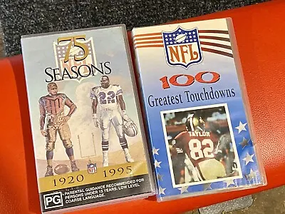 NFL Vhs Videos - 2 X Rare Tapes Easily Converted To DvD • £5