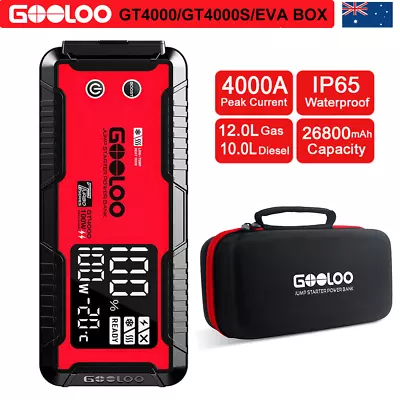 $269.99 • Buy Auto Jump Starter 4000A Portable 12 Volt Car Battery Charger Power Bank Booster