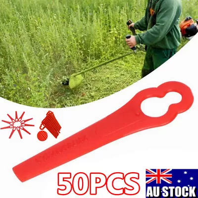 50Pcs Blades For KULLER BOSCH OZITO Garden Yard Plastic For Grass Trimmer NEW • $8.99