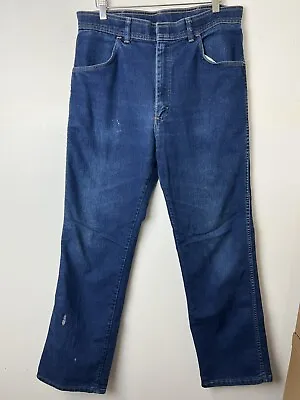 Vintage Wrangler Blue 36/32 Mens Straight Leg Regular Fit Made In USA Jeans • $12.50