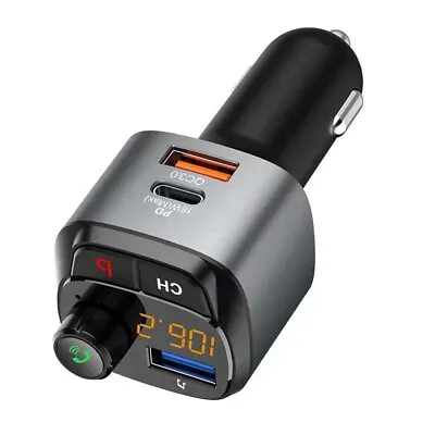 Car Wireless Bluetooth FM Transmitter MP3 Player QC 3.0 USB Car Charger Adapter • £10.88