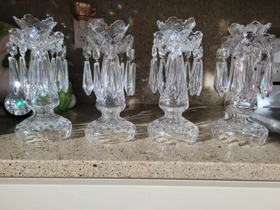 $430 • Buy 1 Pair Vintage Waterford Crystal  LISMORE  Candelabras 10”Tall 2  Pair  Availabl