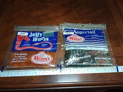 Vintage Fishing Lures Lot Mann's Jelly Worm And Auger Tail Bass Muskie Nip Nos!! • $0.99