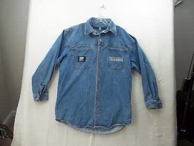 Marithe Francois Girbaud Blue Cotton Denim Button Front Trucker Jacket Mens 3XL • $47.99