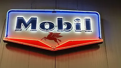 Original Mobil Porcelain Neon Sign 102 X 52  • $8500