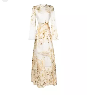 ZIMMERMANN Luminosity Printed Silk Long Dress • $700