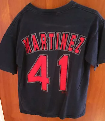 CLEVELAND INDIANS Baseball Victor Martinez #41 Youth Lrg T Shirt  2005 Catcher • $19.99