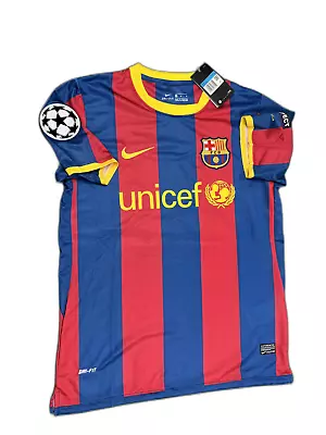 Vintage/Retro Messi #10 Jersey Nike FC Barcelona 2010-2011 UEFA Champions League • $69.99