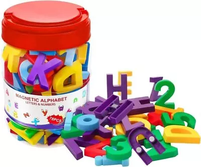 Magnetic Letters And Numbers Toy Set: Strong Magnetic 78 PCS  • $14.99