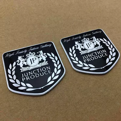 2pcs Aluminum JP JUNCTION PRODUCE VIP Luxury Car Auto Emblem Decal Sticker Badge • $7.90